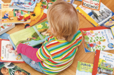 little boy reading